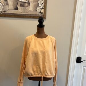 H & M Peach Cropped Sweatshirt